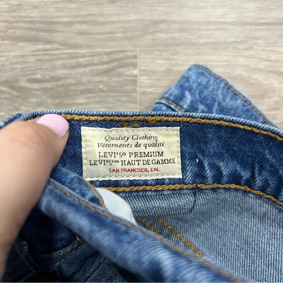 Levis 501S Skinny Classic Blue Women's Jeans W32 L28 BUtton Fly - Picture 2 of 10